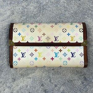 Louis Vuitton Takashi Murakami Multicolor Monogram Long Snap Continental Wallet